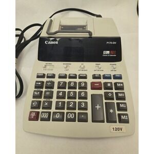 CANON P170-DH Digit Display Printing Clock Calendar Desk Calculator Tested Works